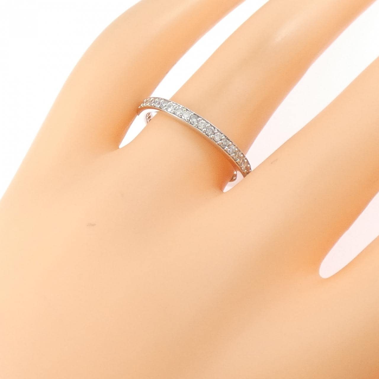 750WG ハーフエタニティ ダイヤモンド リング