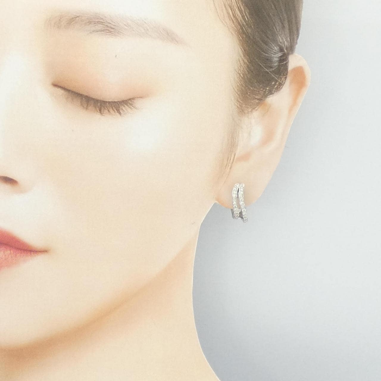 K18WG ダイヤモンド ピアス/イヤリング 0.50CT