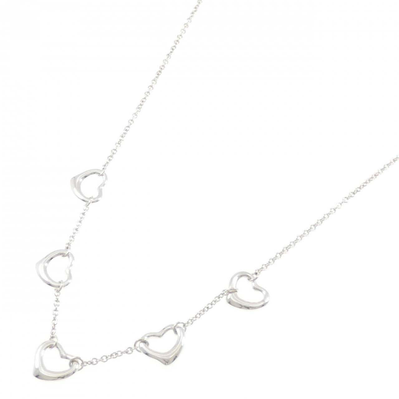 ティファニー オープンハート 5モチーフ ネックレス