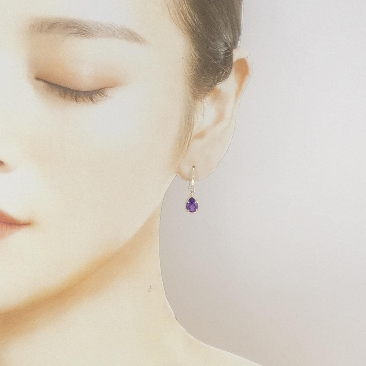 K10YG アメジスト ピアス