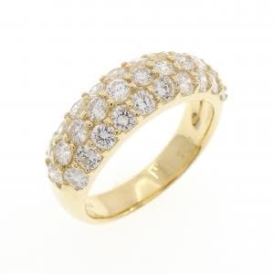 K18YG パヴェ ダイヤモンド リング 1.15CT