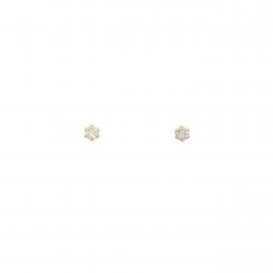 K18YG ソリティア ダイヤモンド ピアス 0.10CT
