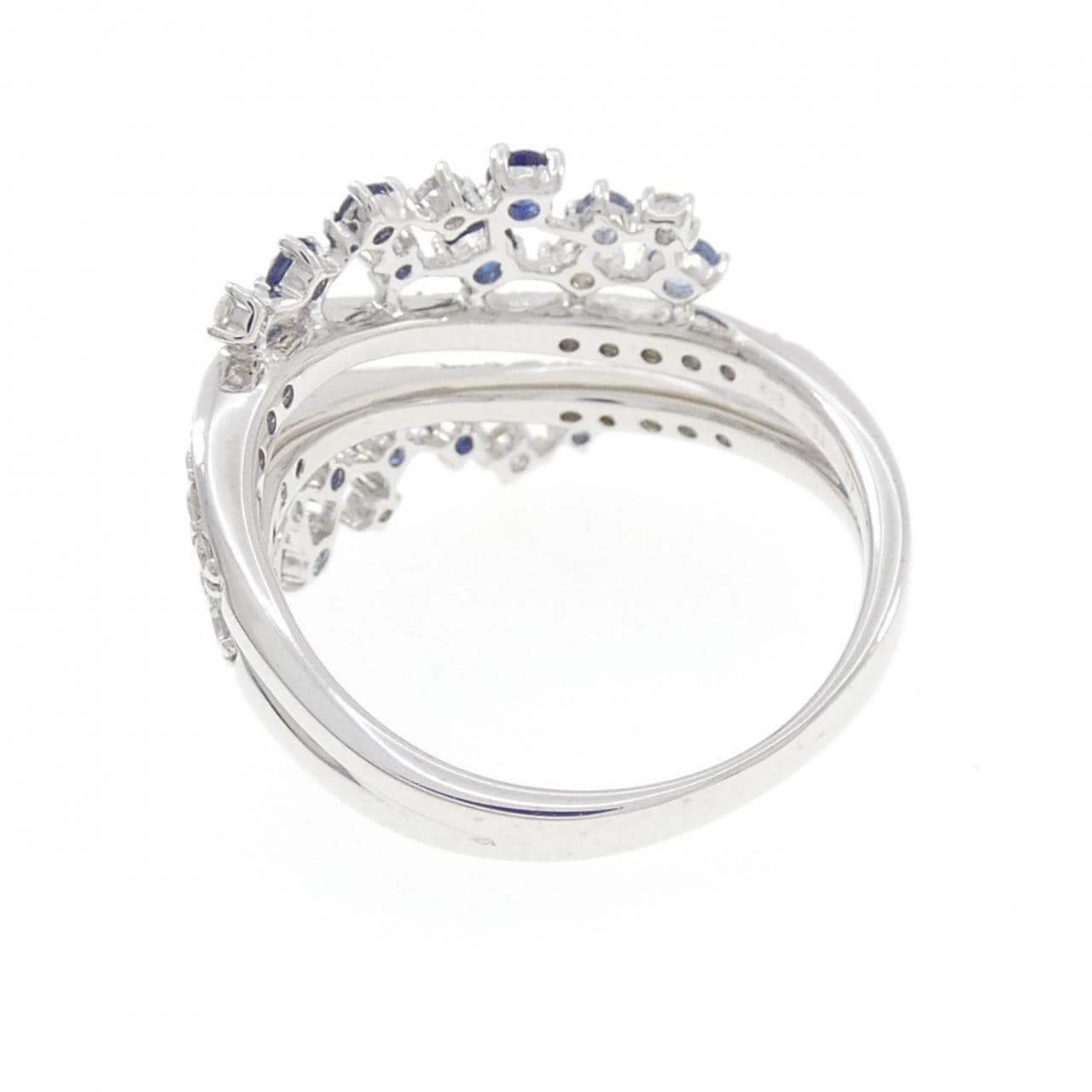K18WG サファイヤ リング 0.37CT