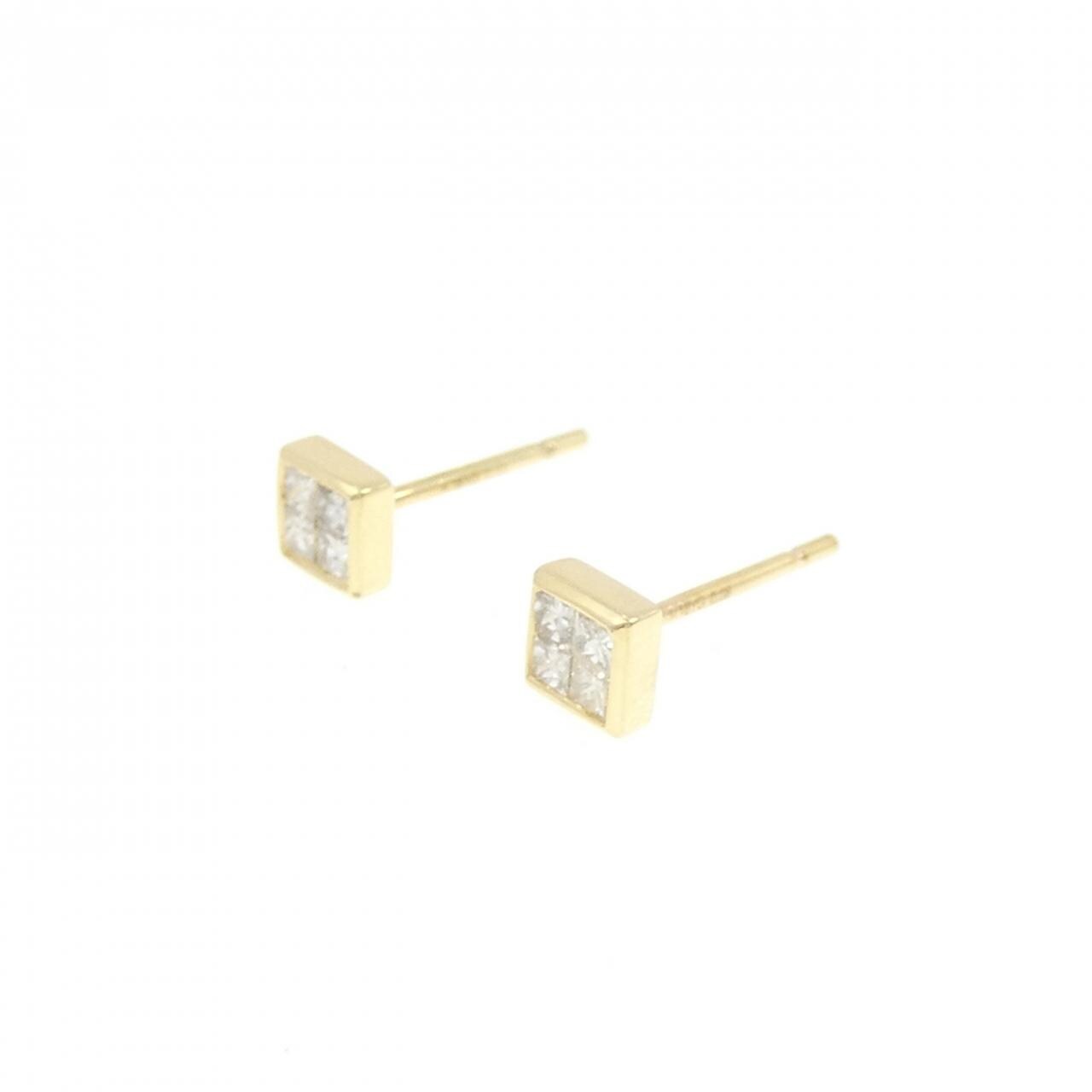 K18YG ダイヤモンド ピアス 0.16CT