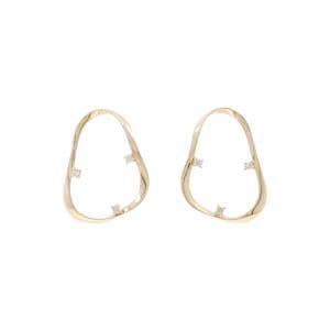 K10YG ダイヤモンド ピアス 0.06CT