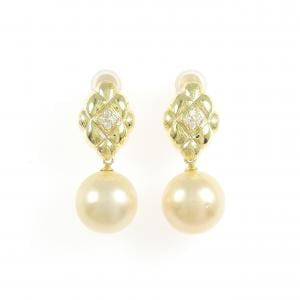 K18YG 白蝶パール イヤリング 10.4mm