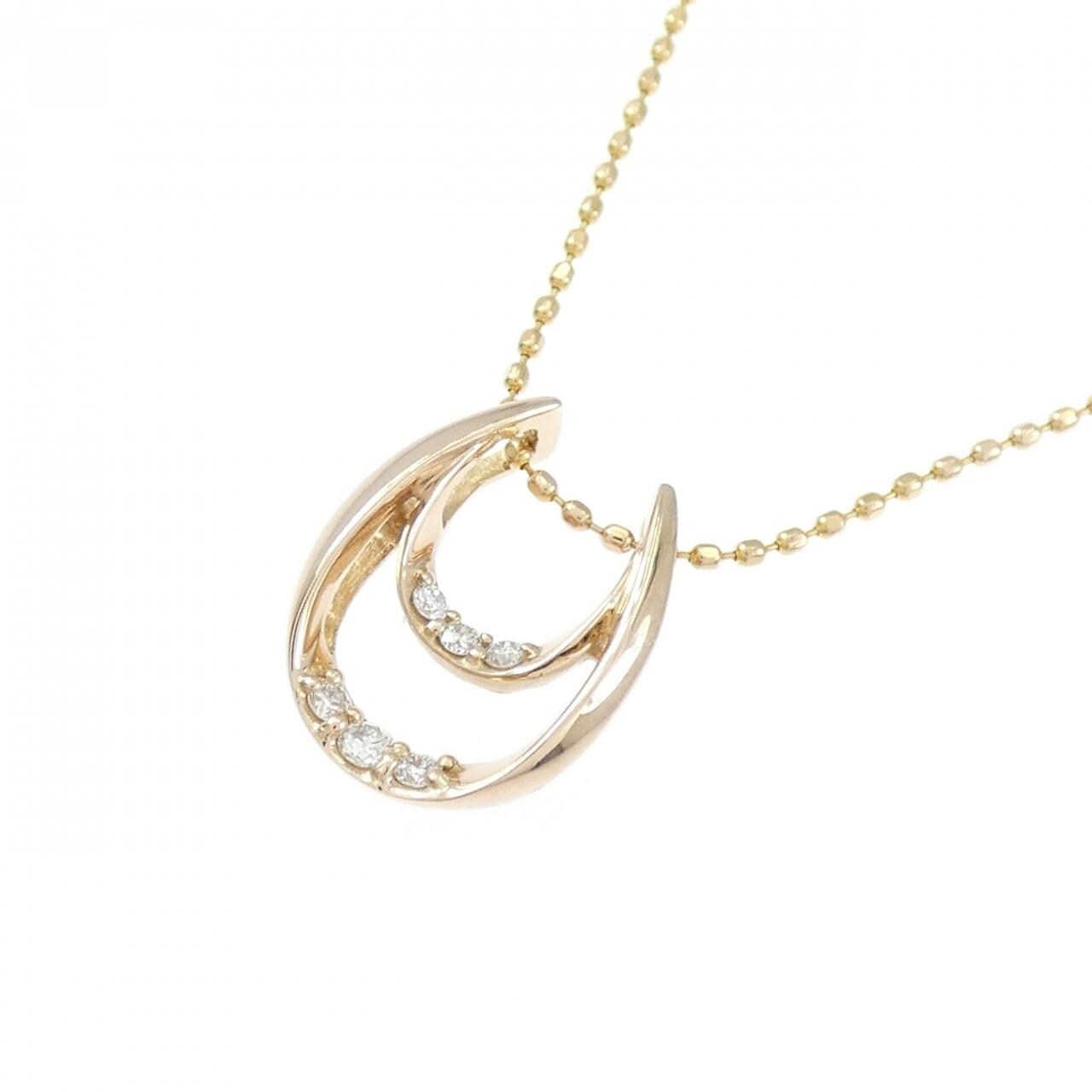 K18PG ダイヤモンド ネックレス 0.06CT
