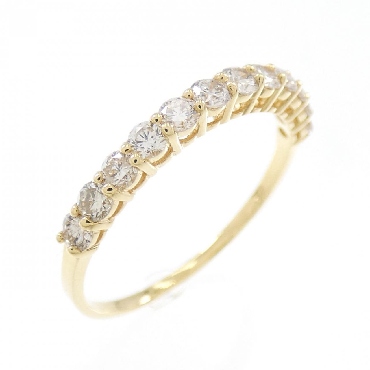 K18YG ハーフエタニティ ダイヤモンド リング 0.50CT