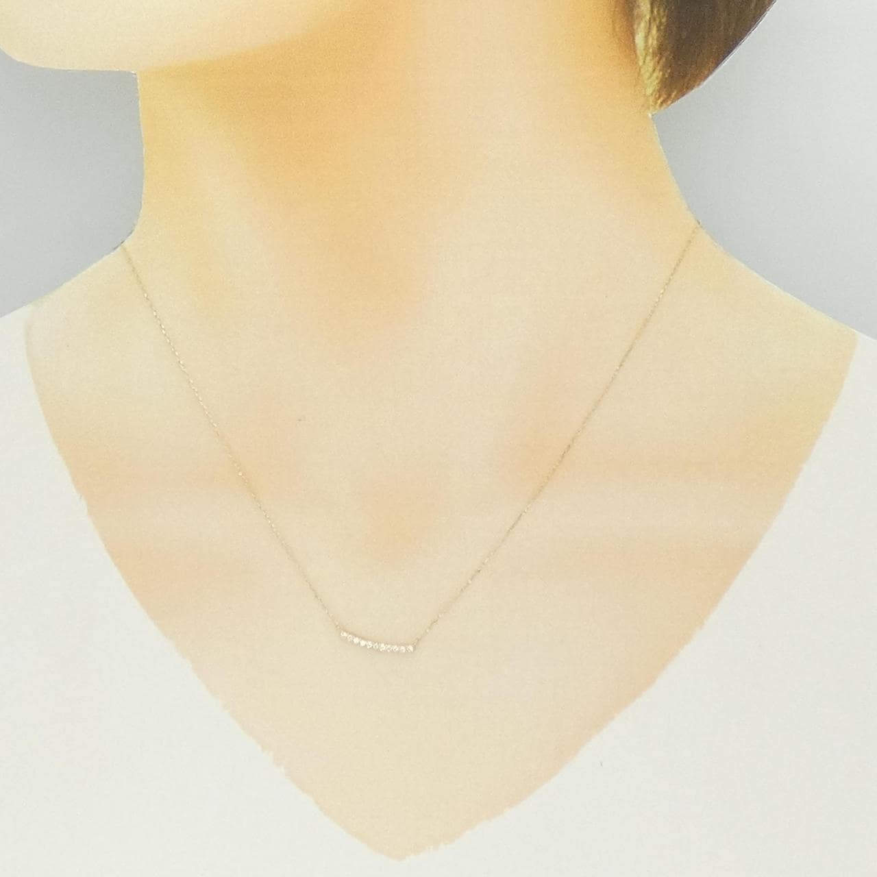 【リメイク】K18YG ダイヤモンド ネックレス 0.10CT