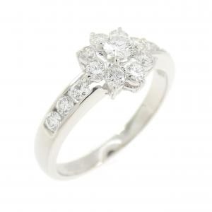 PT900 フラワー ダイヤモンド リング 0.10CT