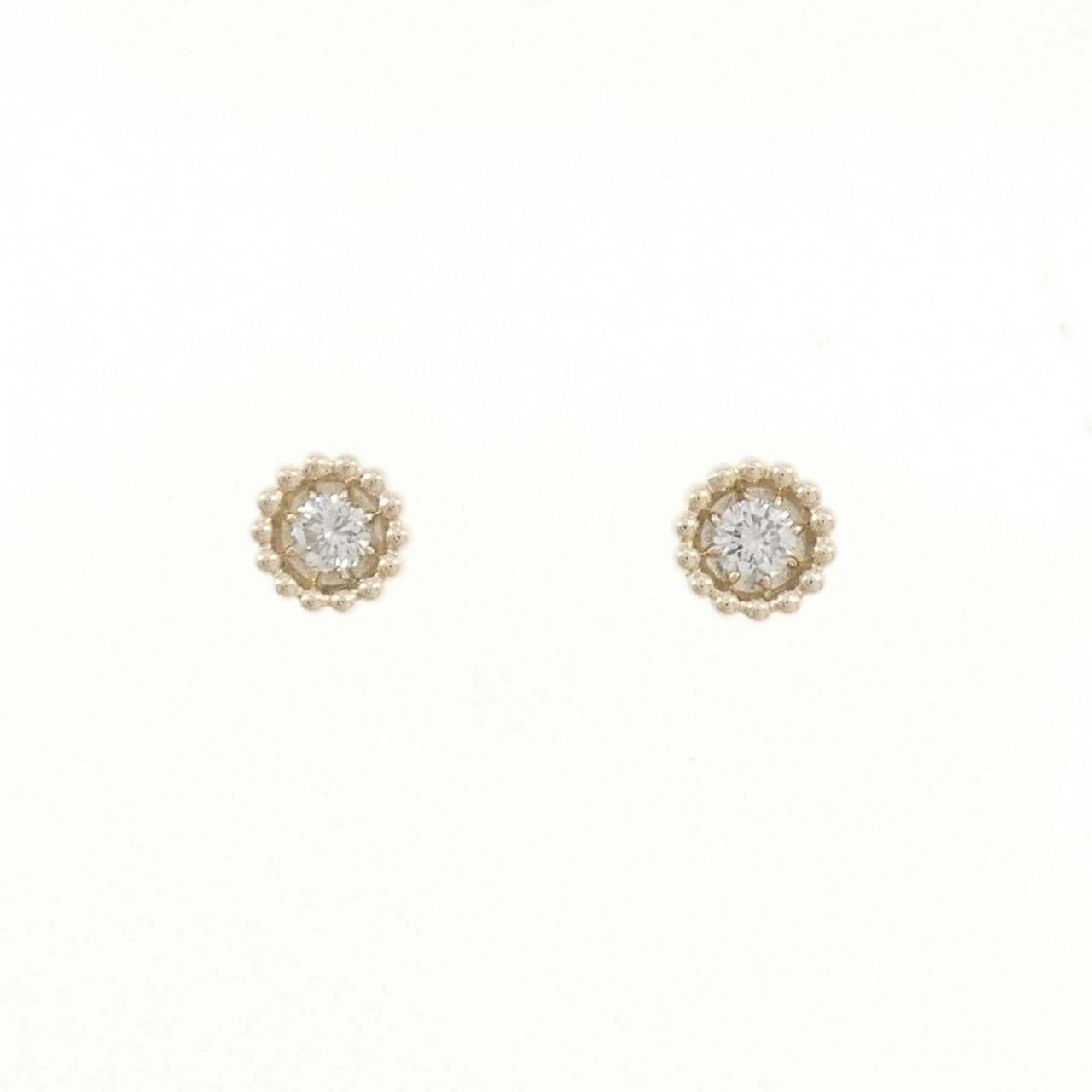 【リメイク】K10YG ダイヤモンド ピアス 0.14CT