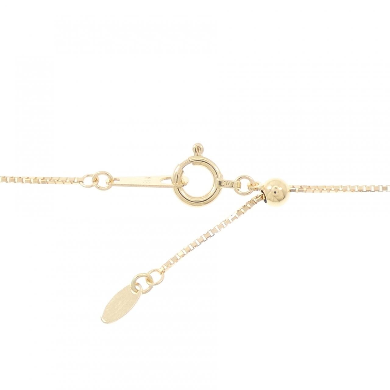 K18YG ハート パヴェ ダイヤモンド ネックレス 0.70CT