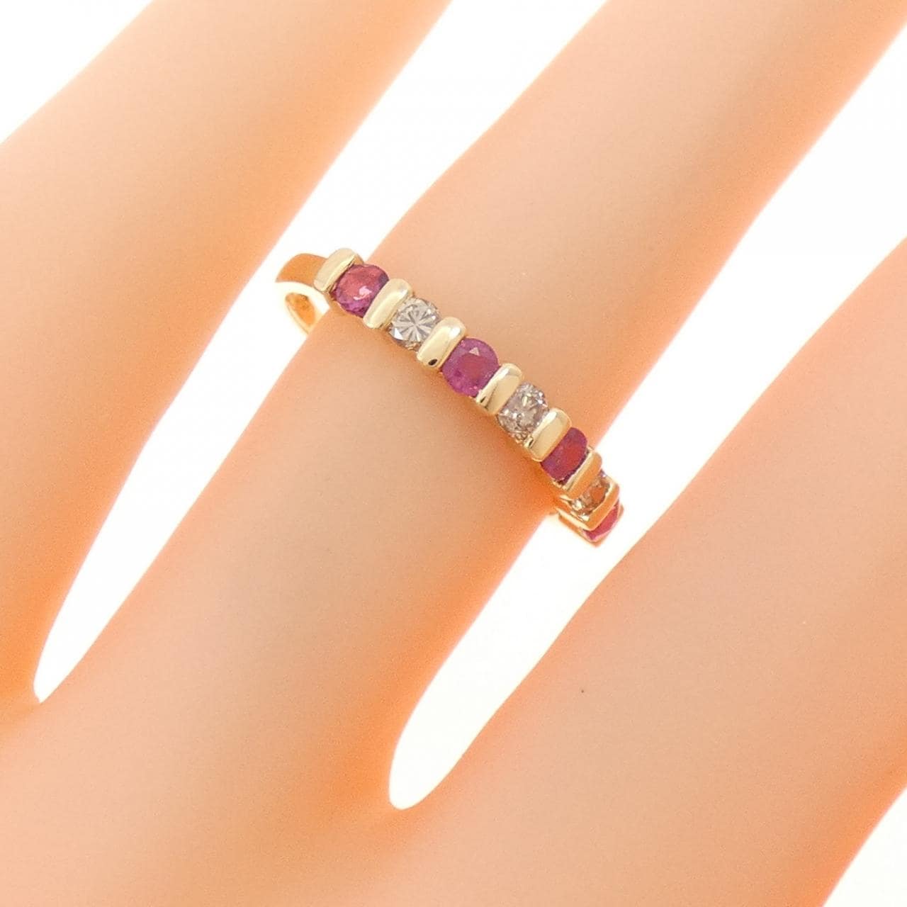 K18YG红宝石戒指0.15CT