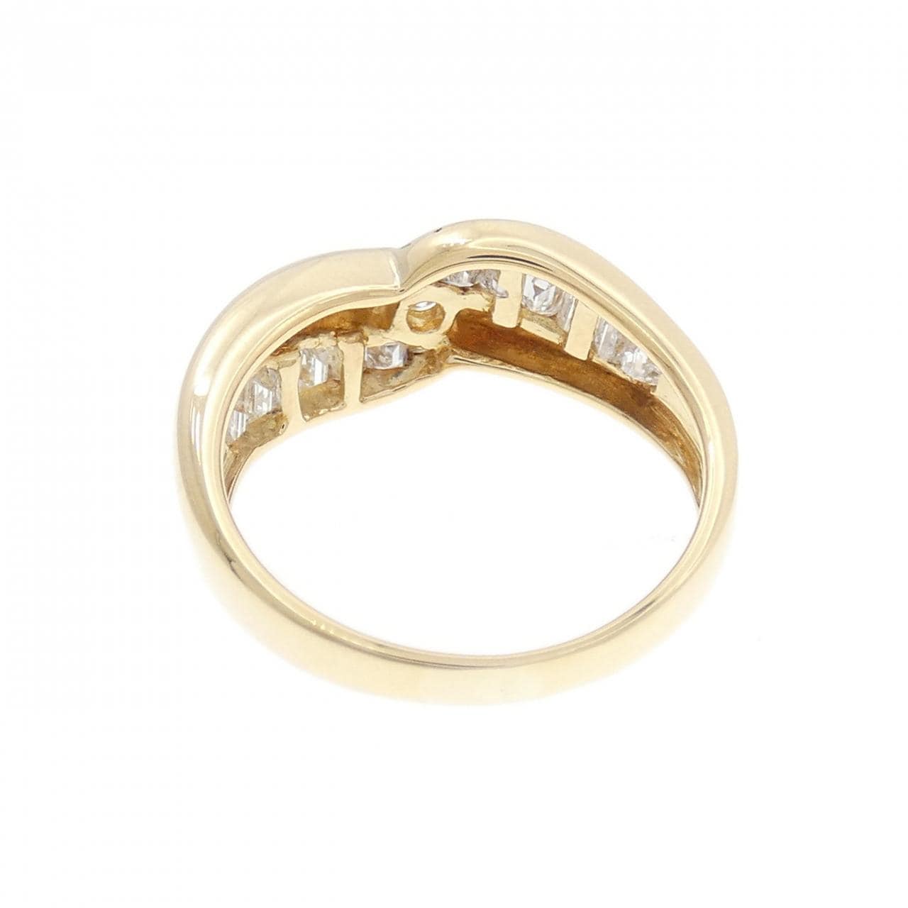 18KYG ダイヤモンド リング 0.91CT