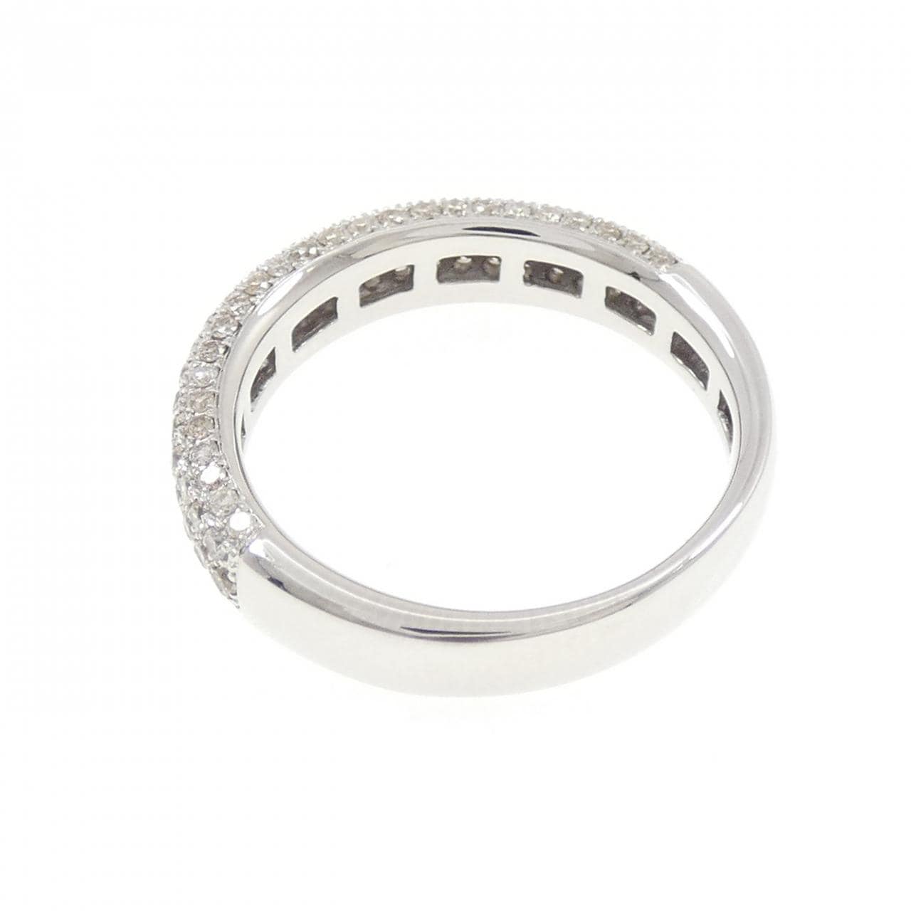 K18WG パヴェ ダイヤモンド リング 0.71CT