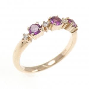 K18PG ガーネット リング