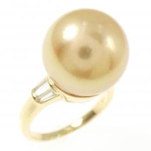 K18YG 白蝶パール リング 14mm
