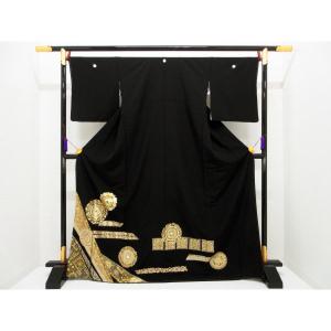 【新品】留袖　友禅金彩加工　螺鈿入り　石持