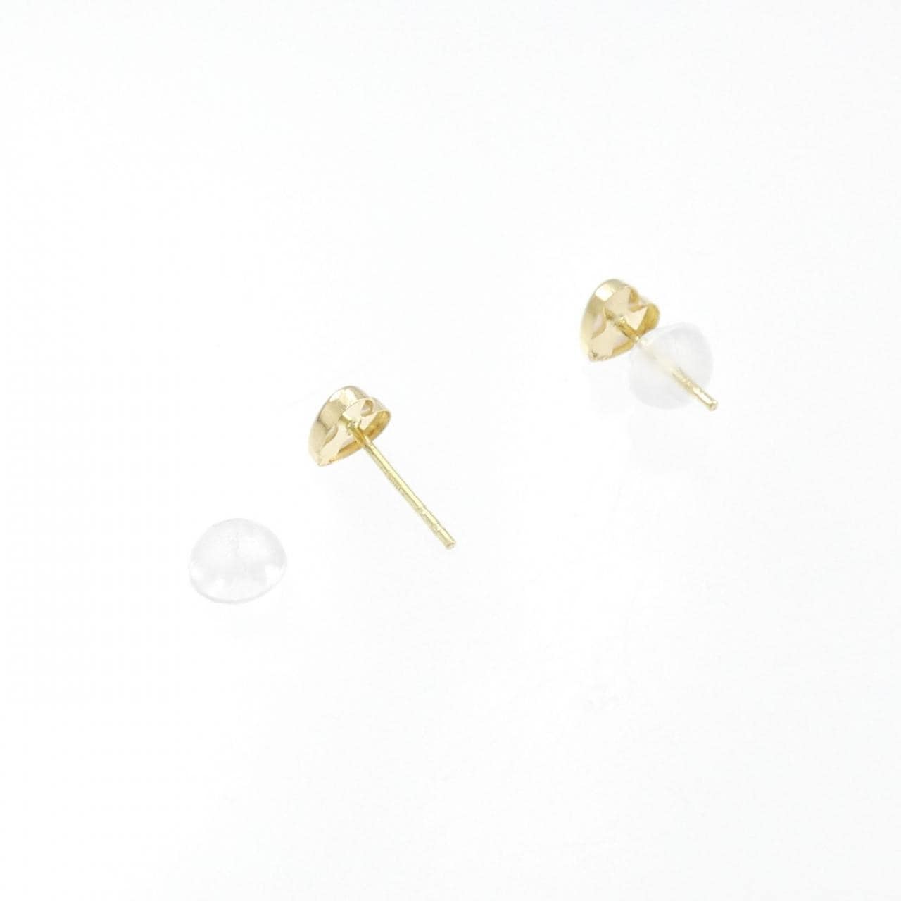 [BRAND NEW] 750YG Heart Mother of Pearl Earrings