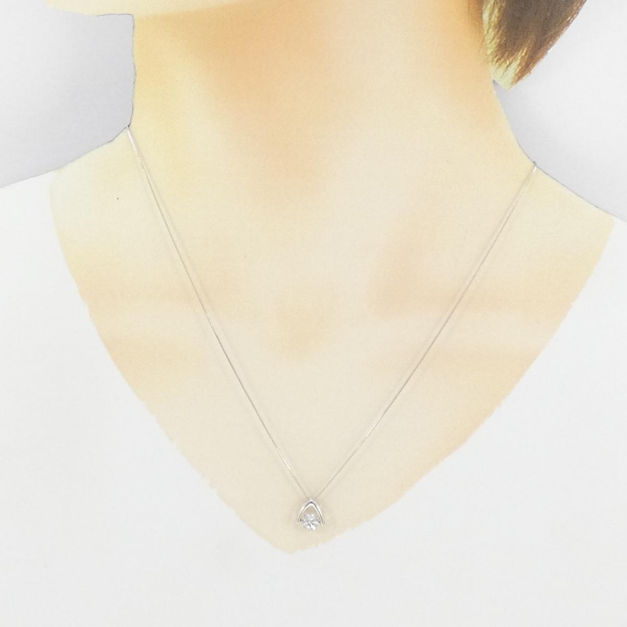 K18WG ダイヤモンド ネックレス 0.50CT