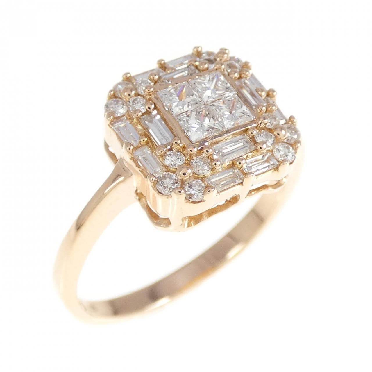K18PG ダイヤモンド リング 0.65CT