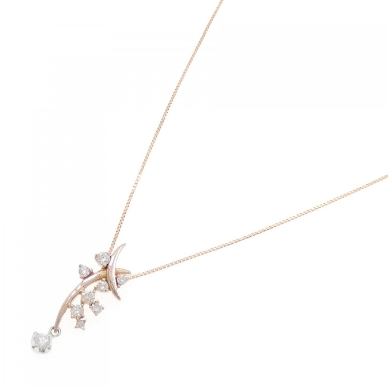 K18PG/K18WG ダイヤモンド ネックレス 0.37CT