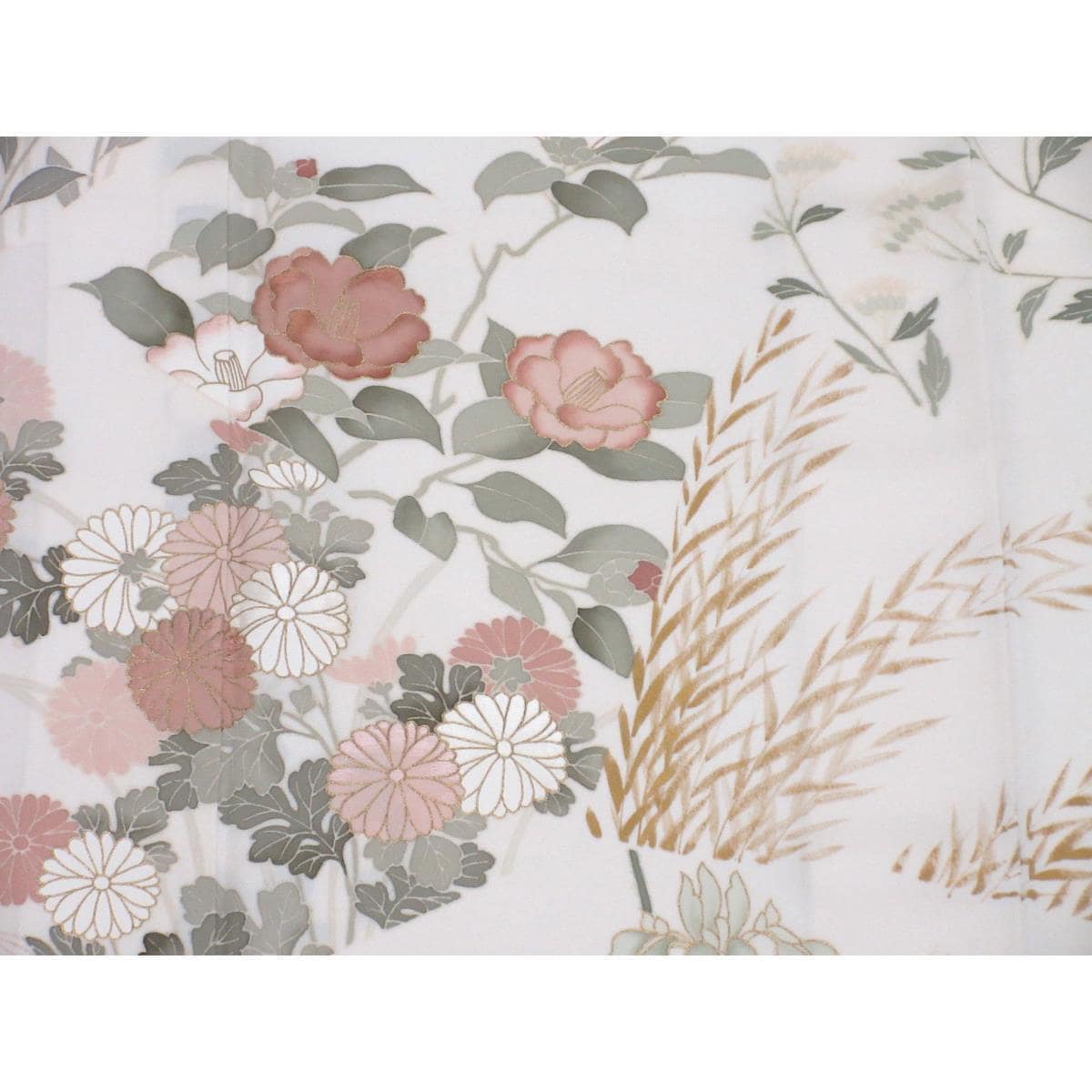 【未使用品】訪問着　友禅金彩加工　刺繍入り