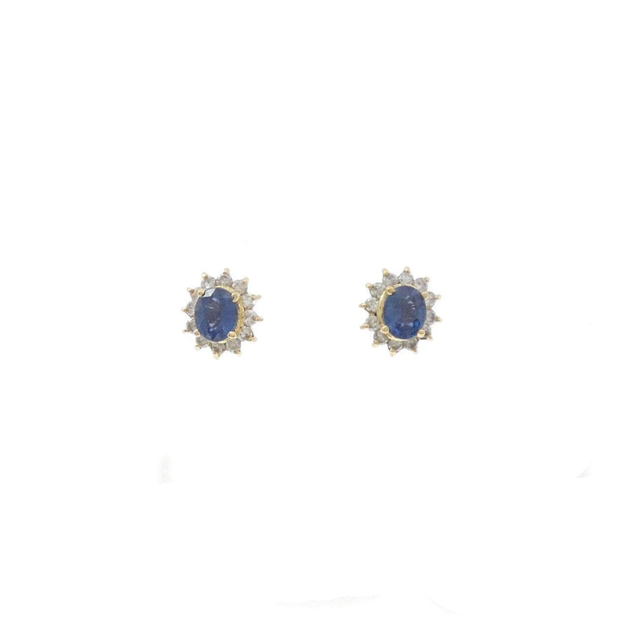 K18YG sapphire earrings