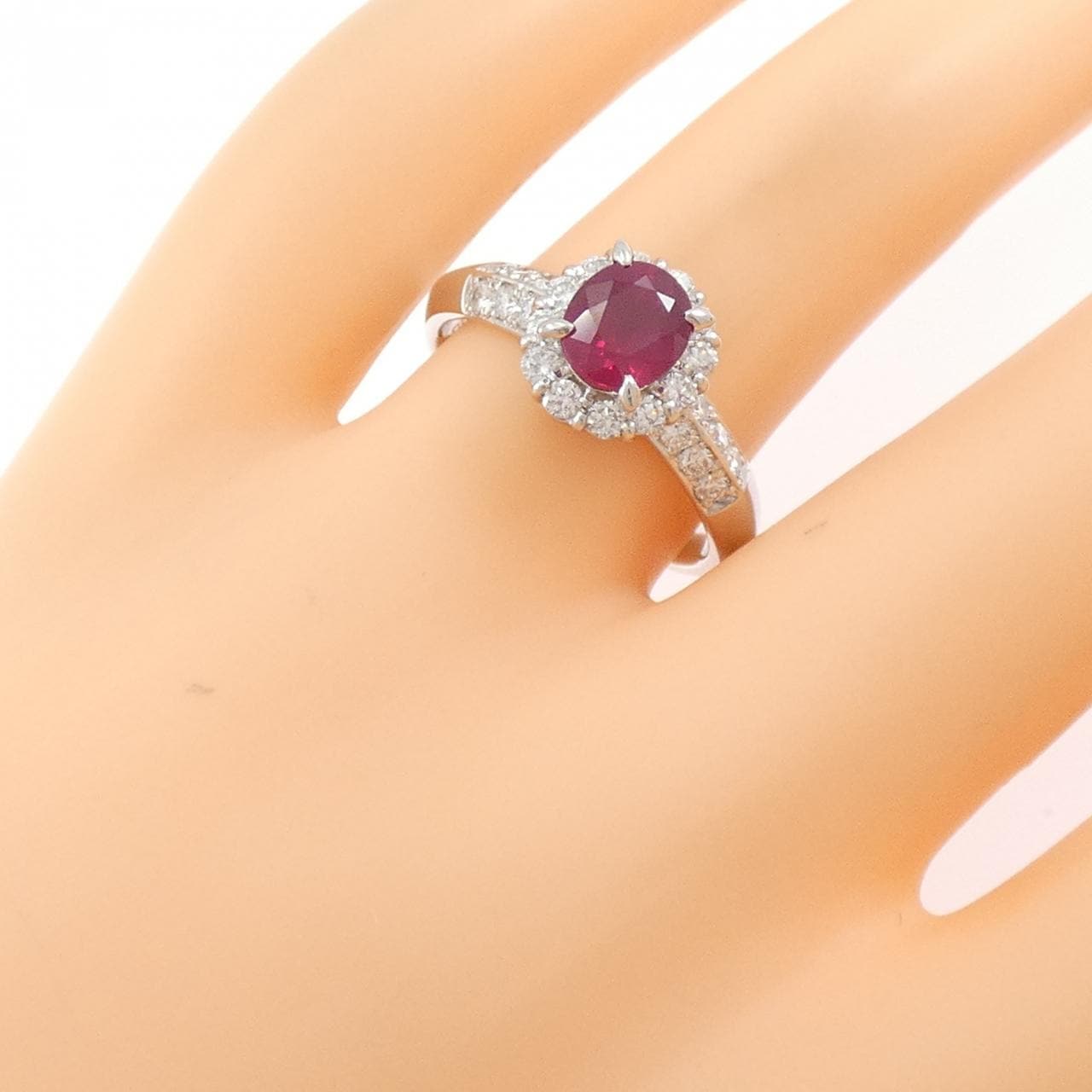 PT900 ルビー リング 1.29CT