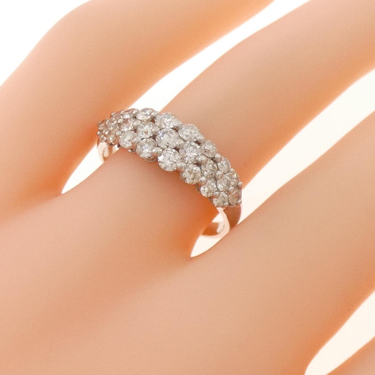 PT900 パヴェ ダイヤモンド リング 1.00CT