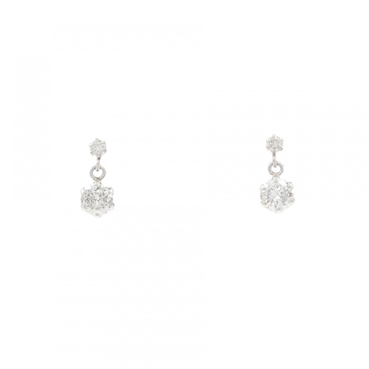 PT900 ダイヤモンド ピアス 0.30CT
