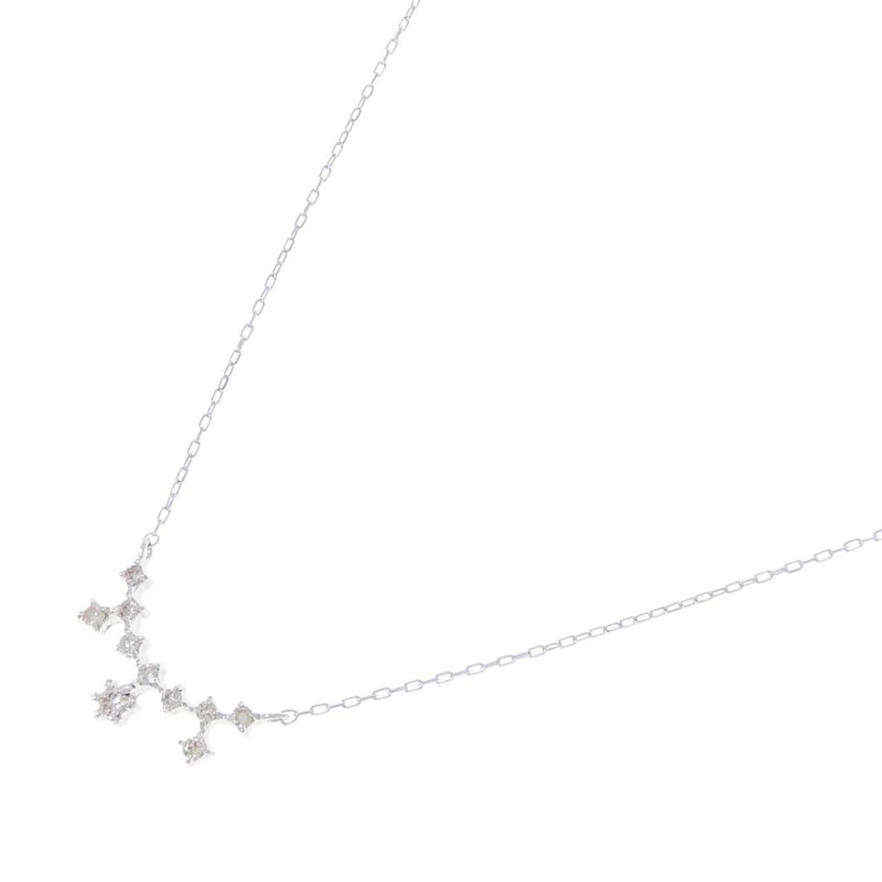 K10WG ダイヤモンド ネックレス 0.06CT