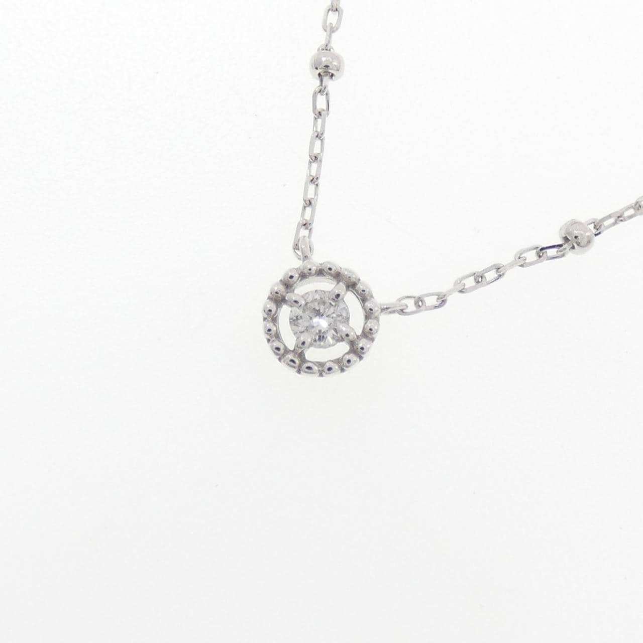 K10WG ダイヤモンド ネックレス 0.03CT