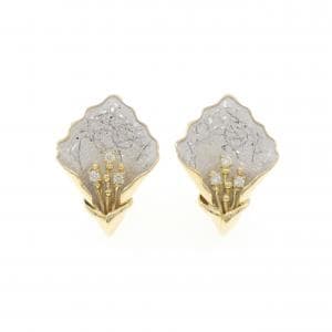 K18YG/K18WG ダイヤモンド ピアス/イヤリング 0.12CT