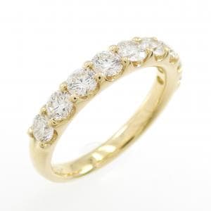 K18YG ハーフエタニティ ダイヤモンド リング 1.032CT