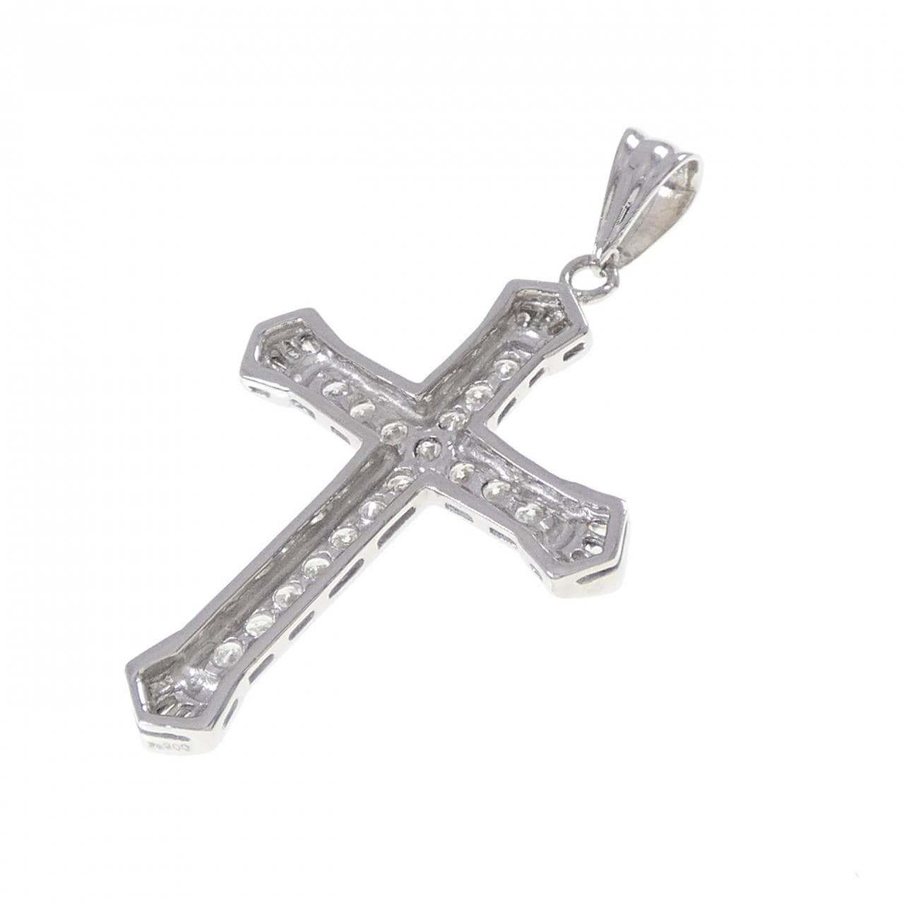 PT900 クロス ダイヤモンド ペンダント 0.50CT