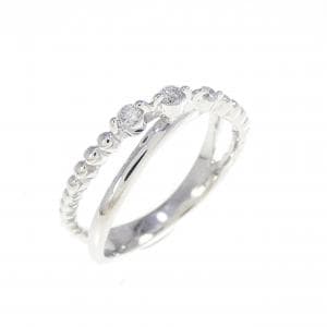 K18WG ダイヤモンド ピンキーリング 0.06CT