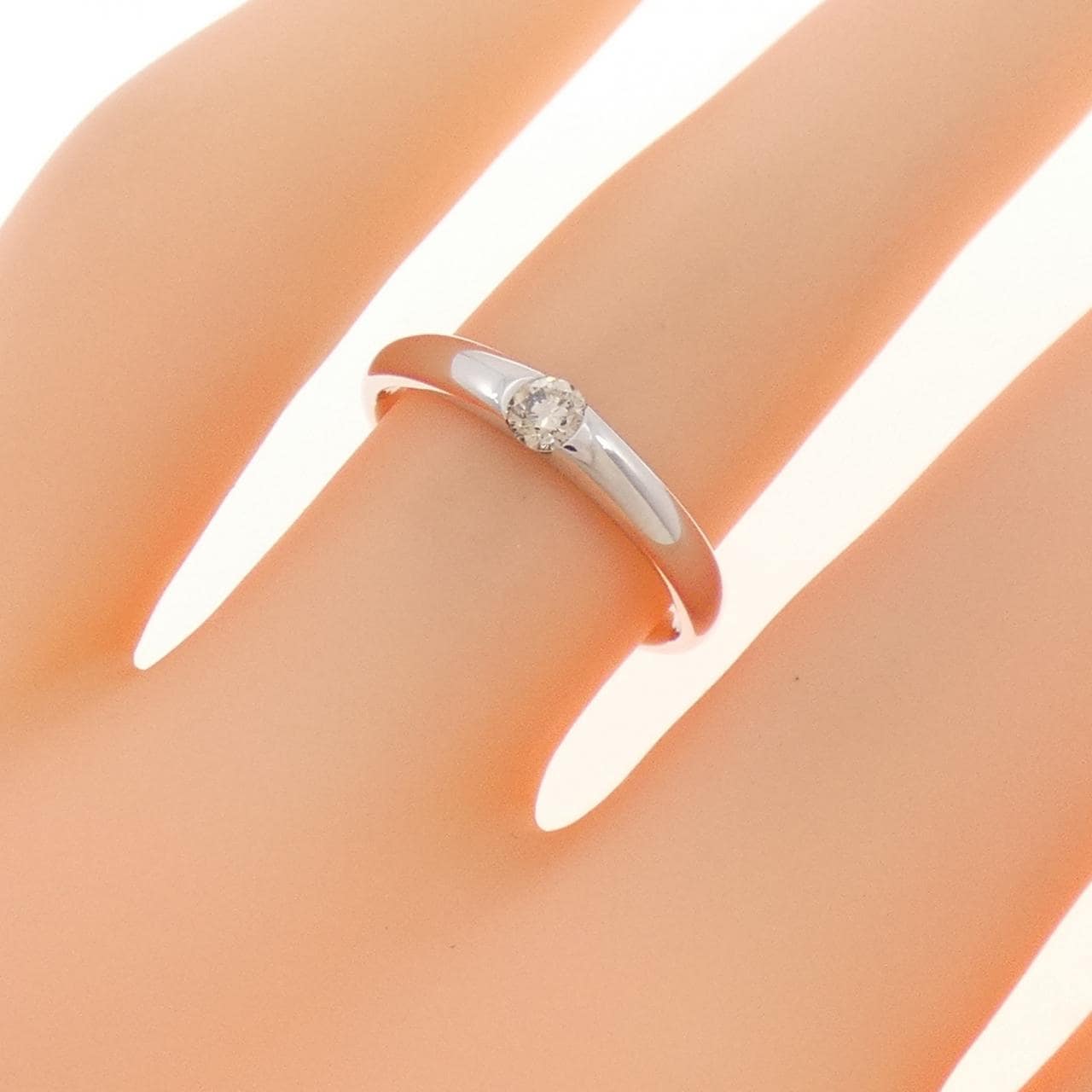 K18WG ダイヤモンド リング 0.10CT