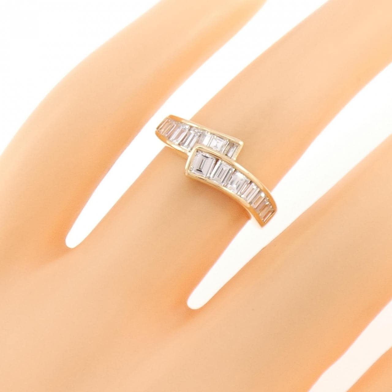 K18YG ダイヤモンド リング 1.08CT