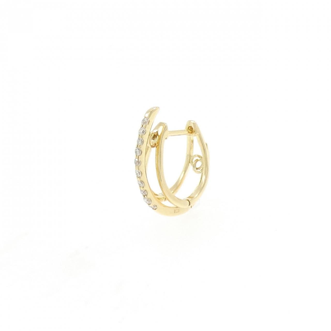 K18YG ダイヤモンド ピアス 0.10CT 片耳