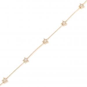 K18PG スター ダイヤモンド ブレスレット 0.10CT