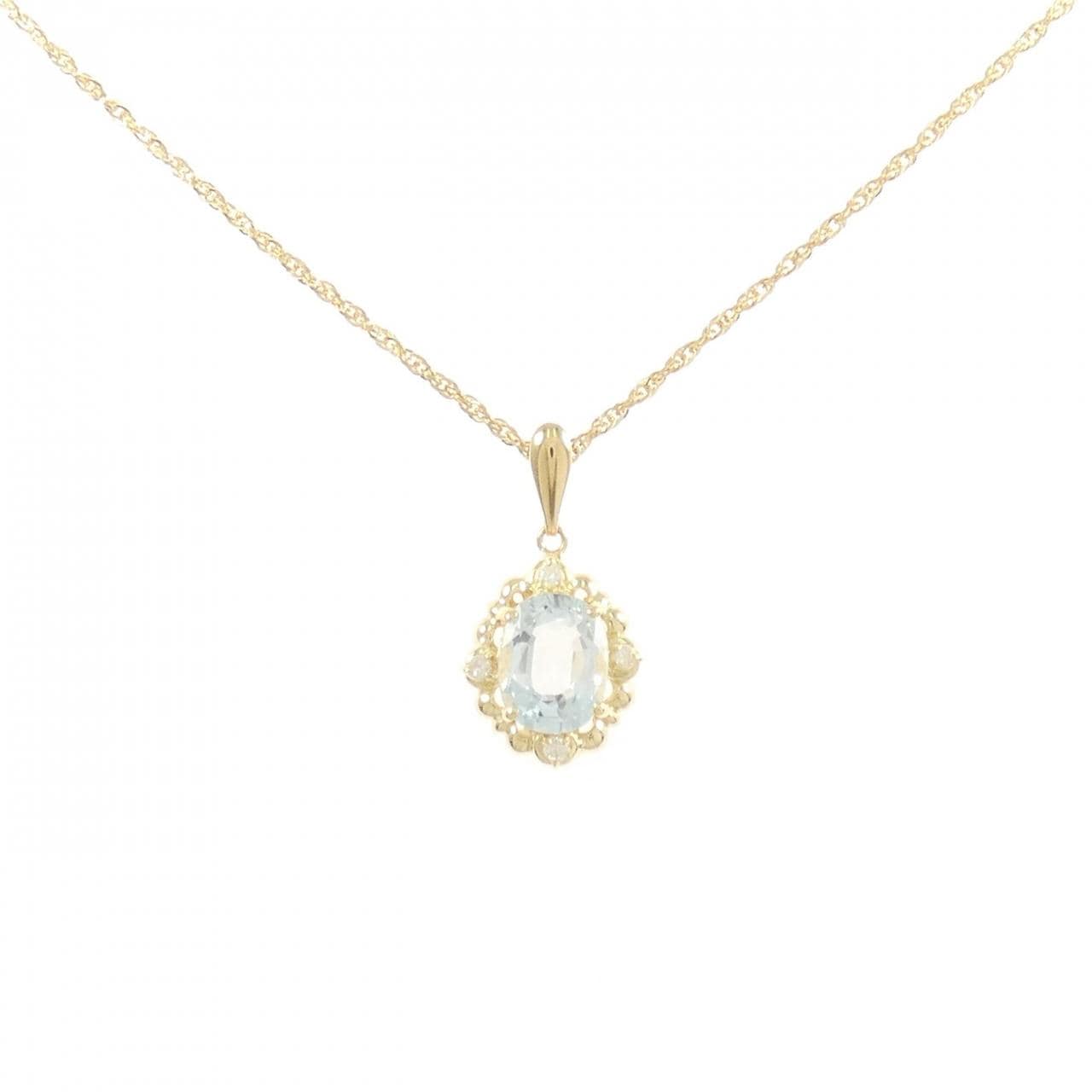K18YG Aquamarine Necklace 2.00CT
