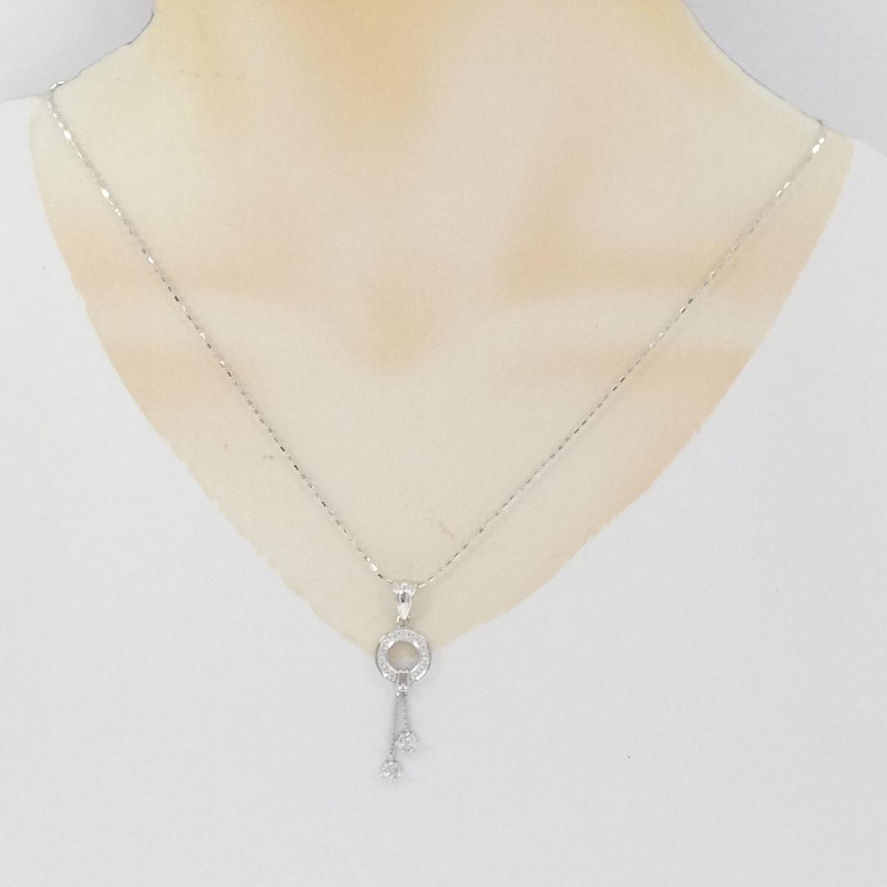 K18WG ダイヤモンド ネックレス 0.28CT
