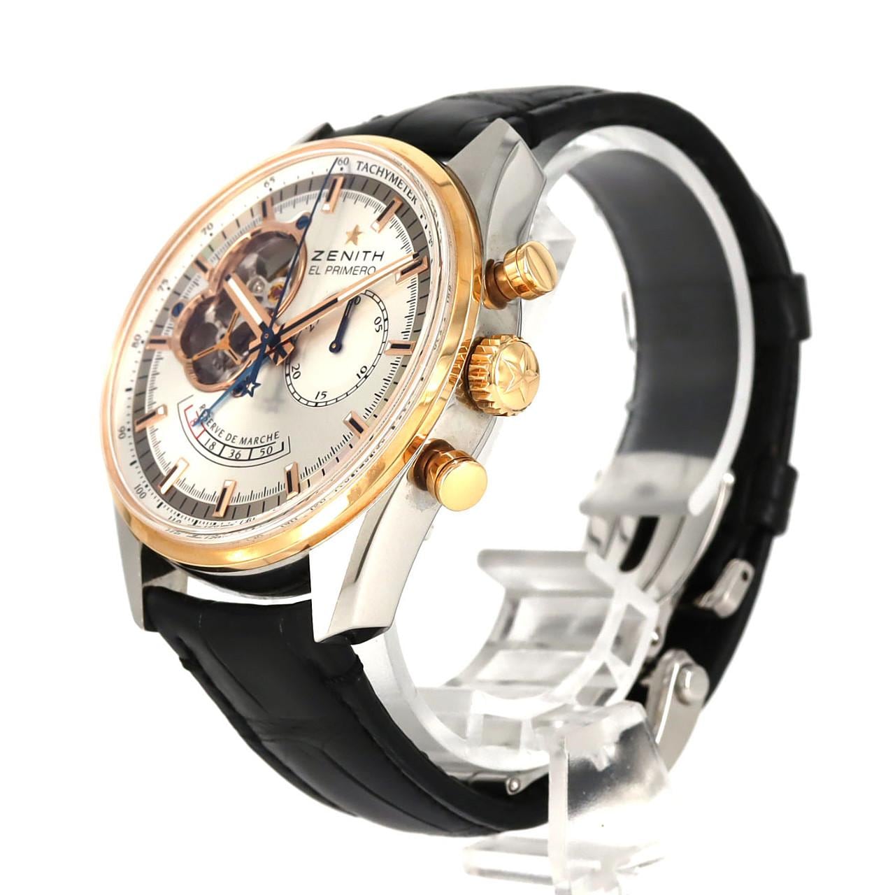 【ノーメンテナンス特価】ゼニス クロノマスターオープンパワーリザーブ RGコンビ 51.2080.4021/01.C494 SSxPG 自動巻