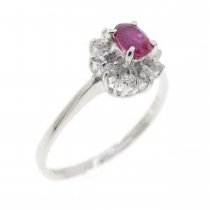 PT900 ルビー リング 0.23CT