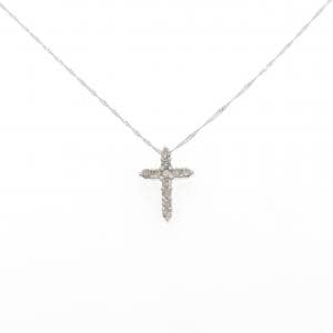 PT900/PT850 クロス ダイヤモンド ネックレス 0.30CT