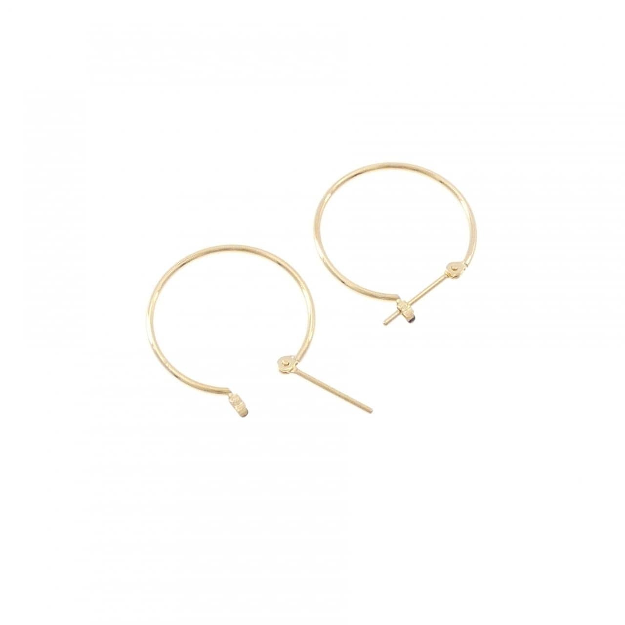 K18YG フープ ピアス