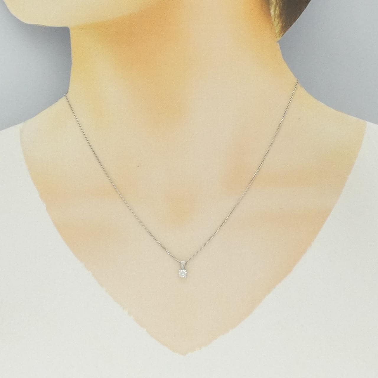 PT850 ダイヤモンド ネックレス 0.19CT