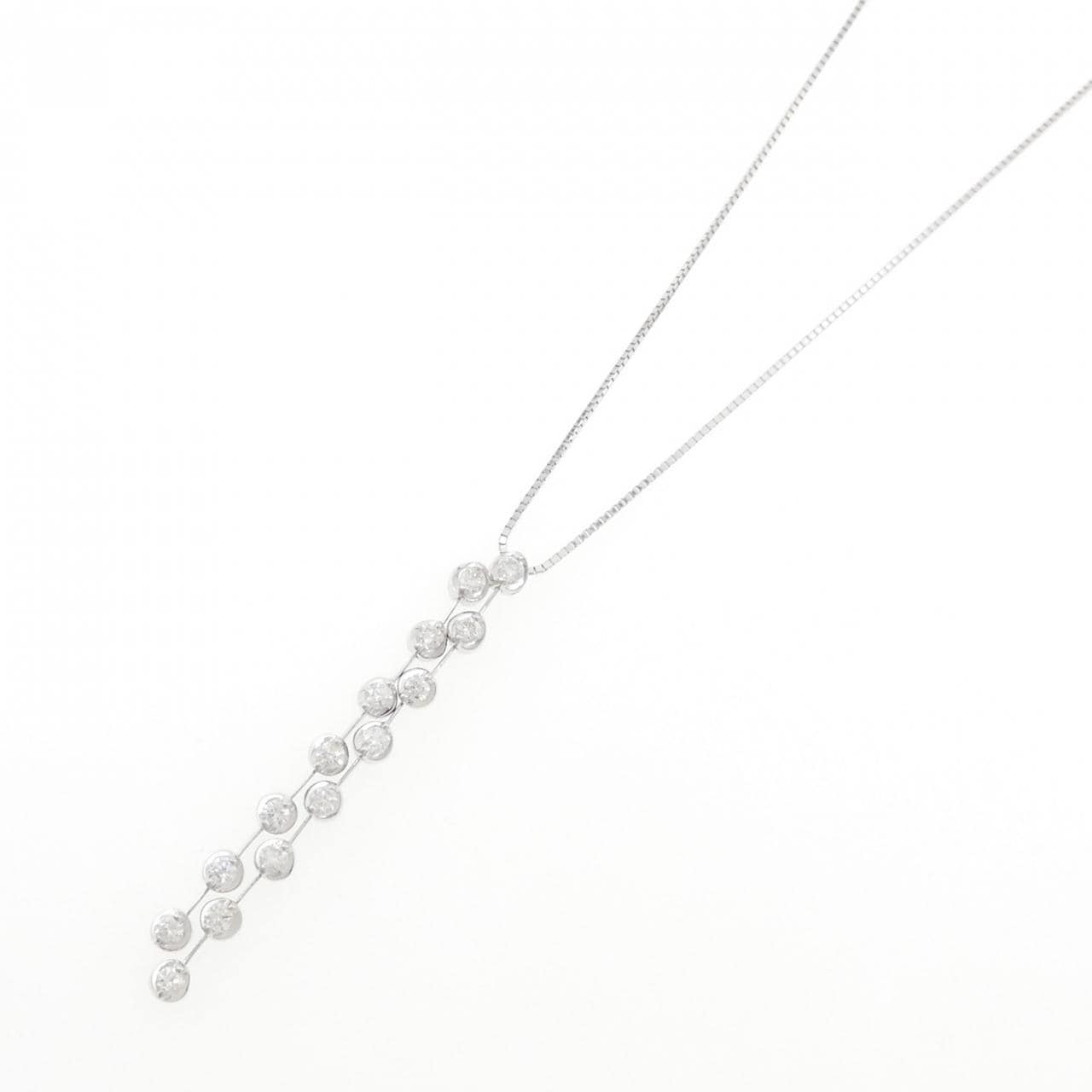 K18WG ダイヤモンド ネックレス 0.50CT