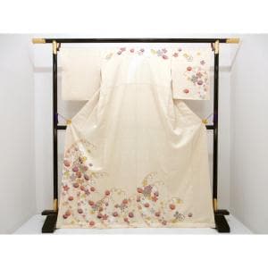 訪問着　友禅金彩加工　刺繍入り
